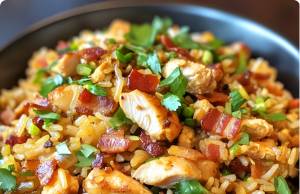 Chicken and Bacon Fried Rice