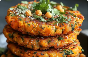 Crispy Chickpea & Sweet Potato Fritters