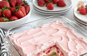 Strawberry Eclair Cake