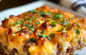 Tater Tot Sausage Breakfast Casserole