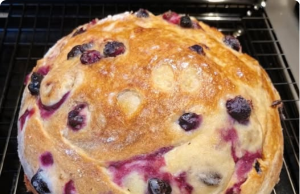 Blueberry Lemon Cream Cheese Sourdough Bread