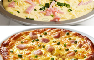 Easy & Cheesy Ham Crustless Quiche