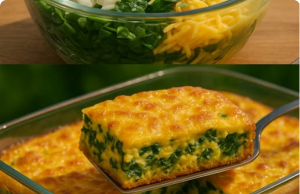 Blood Sugar Drops Immediately Spinach & Egg Cheese Bake