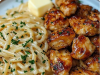 Lemon Garlic Butter Chicken with Creamy Parmesan Linguine