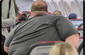 Photo of passenger on flight goes viral