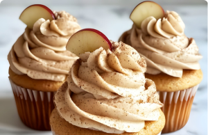 Apple Cider Cupcakes with Brown Sugar Cinnamon Buttercream