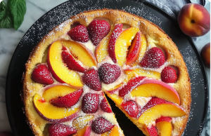 Strawberry Peach Cake