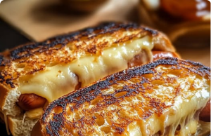 Air Fryer Grilled Cheese Hot Dogs