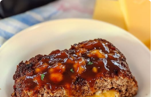 Cheddar-Stuffed Meatloaf with BBQ Glaze