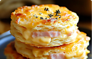 Ham and Cheese Butter Biscuits