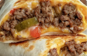 Easy Air Fryer Cheeseburger Wraps