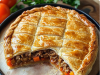 Meat Pie with Spiced Filling & Golden Pastry