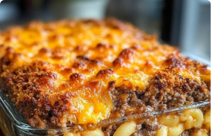 Mac and Cheese Meatloaf Casserole