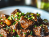 Tender Slow Cooker Honey Garlic Steak Bites