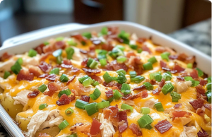 Loaded Baked Potato & Chicken Casserole