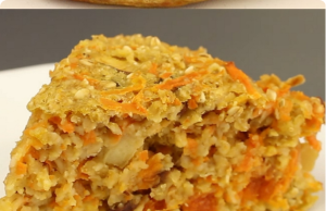 Wholesome Baked Oatmeal with Carrot, Apple & Dried Fruit