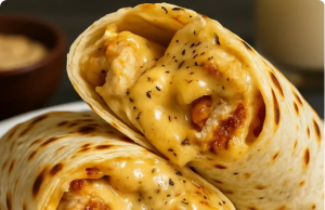 Cheesy Garlic Chicken Wraps