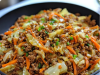 Healthy Chinese Ground Beef & Cabbage Stir Fry