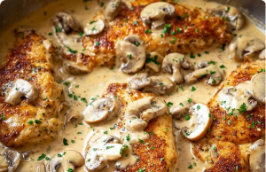 Chicken Breast in Creamy Mushroom Sauce