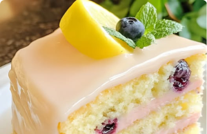 Blueberry Lemonade Buttermilk Cake