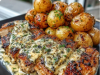 Creamy Garlic Chicken with Roasted Baby Potatoes