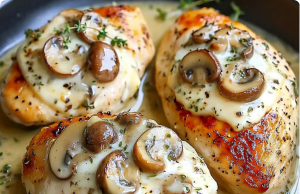 Savory Mushroom & Cheese Stuffed Chicken Recipe