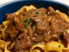 French Onion Beef and Noodles