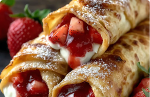 Strawberry Cheesecake Chimichangas