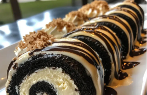 Oreo Cream Cheese Cheesecake Sushi Roll Dessert