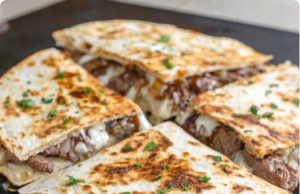 Steak & Cheese Quesadillas on Blackstone