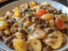 Crockpot Cheesesteak Potato Casserole