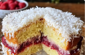 Nigella’s Coconut Raspberry Dream Cake