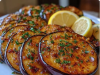 Lemon Garlic Roasted Eggplant