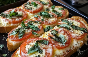 Tomato Basil Garlic Bread