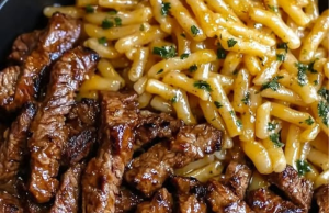 One-Pot Smoky Honey BBQ Steak Pasta