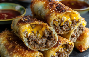 Cheeseburger Egg Rolls