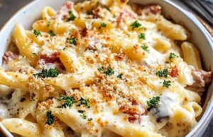 Chicken Cordon Bleu Pasta Bake