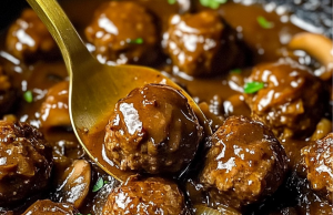 Gourmet Meatballs in a Rich Mushroom Sauce