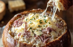 Reuben Dip in a Rye Bread Bowl