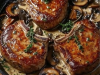 Creamy Mushroom Pork Chops with Garlic and Thyme Sauce