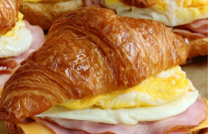 Croissant Breakfast Ham & Egg Sandwich