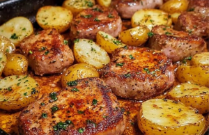 Pork Chops and Red Potatoes