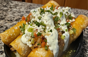 Flautas Ahogadas | Tacos Drowned in Sauce