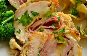 Chicken Cordon Bleu Roll-Ups
