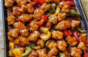 Sheet Pan Sticky Sweet and Sour Chicken