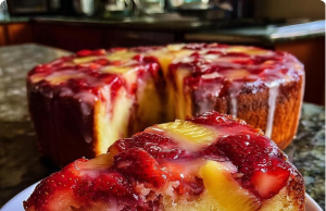Strawberry Pineapple Pound Cake