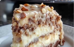 White German Chocolate Cake with Cheesecake Center