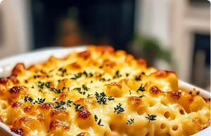 Three-Cheese Baked Macaroni