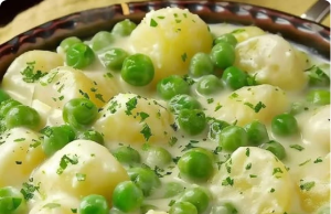 Creamed Potatoes and Peas