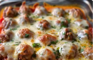 Dump and Bake Meatball Casserole